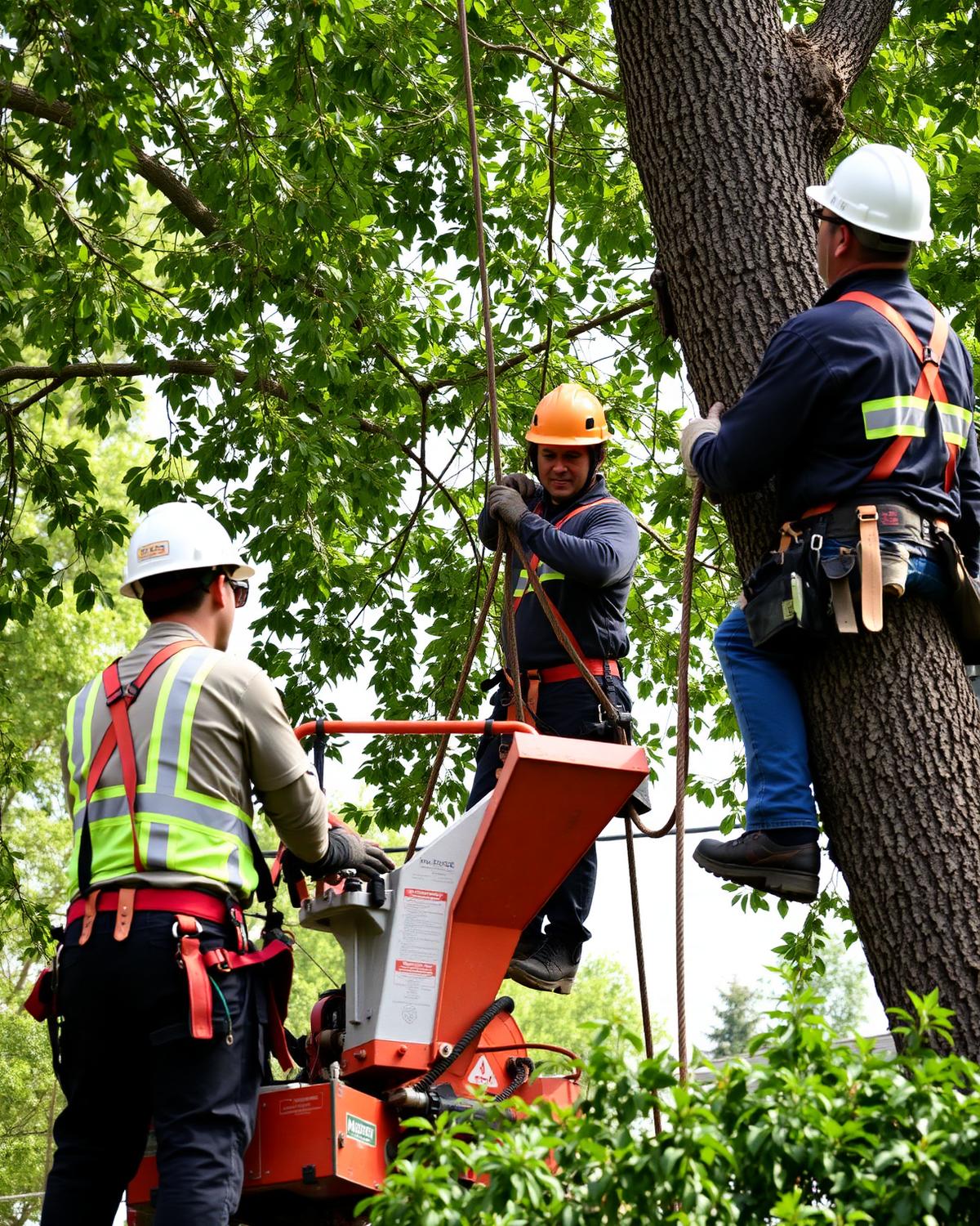 Ironwood crew rigging a removal