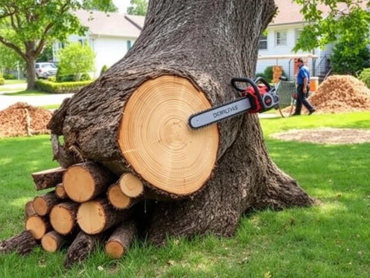 60-ft Oak Removal — Westlake, TX